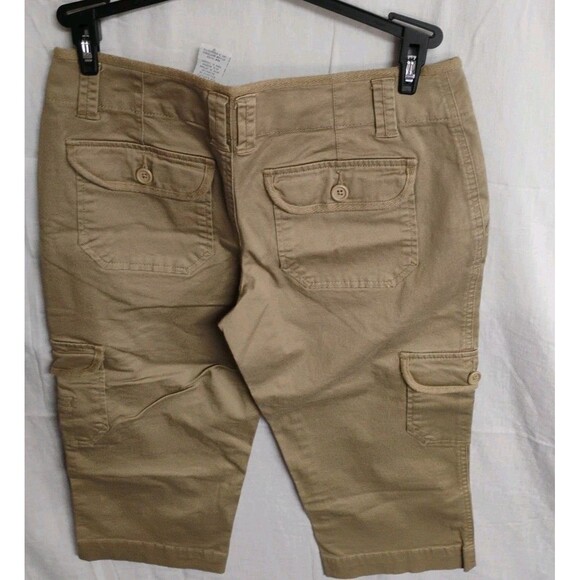 No Boundaries nobo Size 7 Capri Pants Khaki Cargo Juniors - Picture 2 of 12